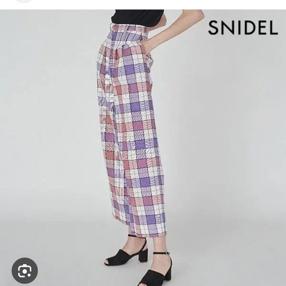 Snidel Checkered Pants Size 0 - Picture 1 of 4